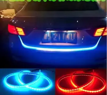 Nou culoare dual debit tip drl pe Portbagaj cutie cu semnalizatoare Laterale Spate lumini Led-uri Benzi Mașină de Frânare de lumina auto-styling