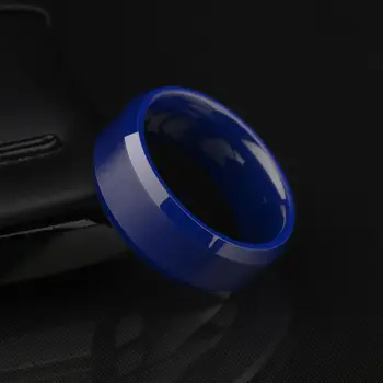Noua Moda 8mm Albastru Inchis Hi-Tech Inele Ceramice Brused Suprafața Pentru Cadou Transport Gratuit Dimensiune 7-11