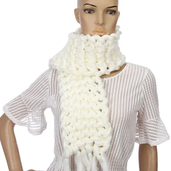 Noua Versiunea coreeană de Moda de Tricotat Lână Eșarfă Femeie Tragă Linie de Iarna Cald Eșarfe de Tricotat de Mână Personalizate 130*15 cm