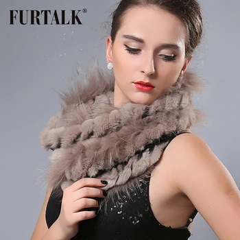 Noul design 70*30cm real fox+blana de iepure rex împachetări inel infinit eșarfă de blană de iarna snood pentru femei