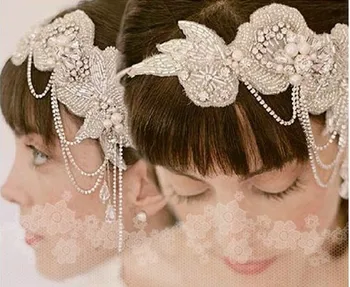 Noul design retro de lux accesorii de nunta vintage voal de mireasa frizură manual bentițe tiara accesorii de par H156