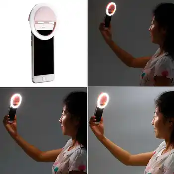 Noul LED Selfie Inel de Lumina Cu incarcare USB-Up Fotografie Flash Luminos Lampă 36pcs 3 Luminozitate pentru iPhone Samsung Telefon pe-clip