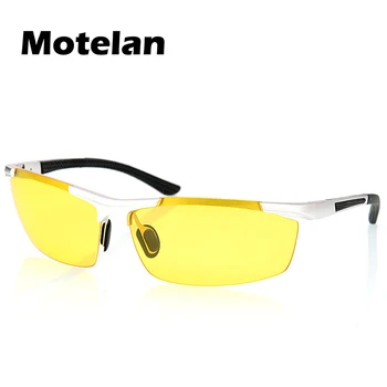 Nouă Bărbați Polarizat de noapte viziune ochelari de cal Galben Lentile Anti-Orbire moda ochelari de Soare de Conducere oculos de visao noturna 9530