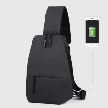 Oamenii Piept de Călătorie Pack Singur Rucsac Anglia Piept Saci de Umăr Cross body Bag USB Extern Responsabil Rucsac Femei Sac Pachet