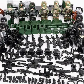 Oenux Noua, Moderna de Poliție SWAT Figuri Militare Bloc Set Special de Forta Armata Cu Arme Model de Caramida Jucărie Pentru Băieți Cadou