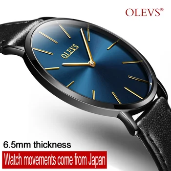 OLEVS Câteva ceasuri de Lux Femei Bărbați Impermeabil din Piele Ultra Subțire Ceas Casual Dragoste Cuarț Ceas de mână Pentru 1BUC Pret