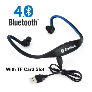 Original Sport Wireless Bluetooth pentru Căști S9 Plus Slot pentru Card SD Auriculares Căști Microfon Pentru iphone, Huawei, XiaoMi Telefon