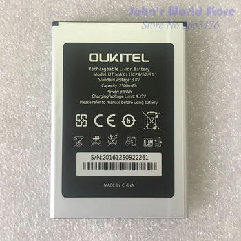 Oukitel U7 MAX Baterie Original 2500mAh Baterie de Rezervă de Înlocuire Pentru Oukitel U7 MAX Telefon Mobil