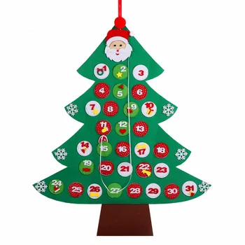 OurWarm Pom de Crăciun Advent Calendar Cadou de Anul Nou Simțit Calendar Numărătoarea inversă de Anul Nou Produse de Decoratiuni de Craciun pentru Casa
