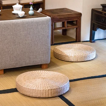 Paie Țesute Pernei Scaunului Japonia Stil Îngroșa Scaun Confortabil Pad Naturale Rogojină De Papură Acasă/Bar Decor Placemat