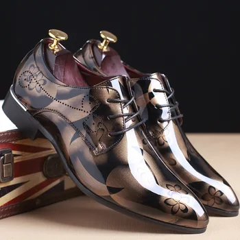 Pantofi Din Piele Danc De Sex Masculin Plat Tenis Britanic Barbati Pantofi Rochie Vogue Mari De Metri Pantofi Din Piele Pentru Barbati Top Banchet Oficial