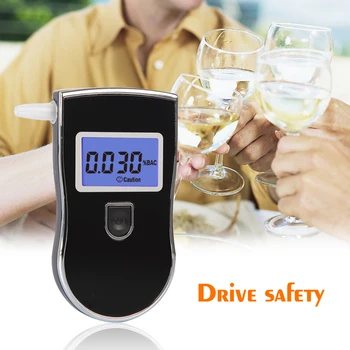 Patentat Alcool Tester Etilotest detector de alcool cu retractabil suflarea conductei, 3 Digiti Display LCD &5PCS LIBER, purtător de cuvânt