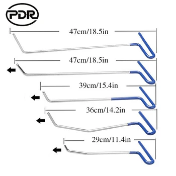 PDR Instrumente Cârlige Împinge Tije Dent Îndepărtarea Paintless Dent Repair Kit Ușă Faliment Grindină de Reparații Instrument de A Elimina urme de Lovituri DIY Set de scule de Mana