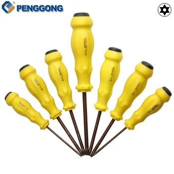 PENGGONG Magnetic Set de Șurubelniță Multifuncțională S2 Torx T6/T10/T15/T20/T25/T27/T30mm Mâner de Plastic de Reparații 7Pcs