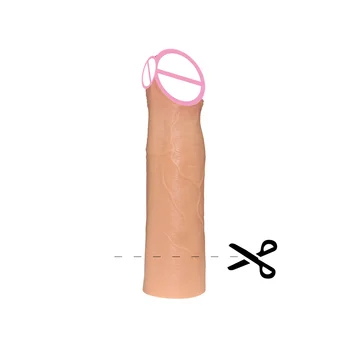 Penis sleeve Super silicon moale extender prezervativ reutilizabile prezervative produse pentru sex Jucărie sexuală pentru bărbați