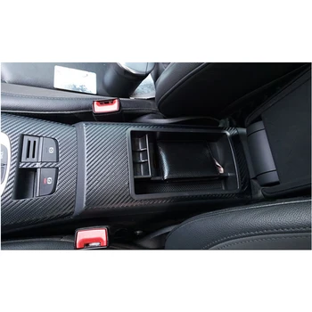 Pentru Audi A3 2013 2016 Mașină de Schimbare a vitezelor Cadru Autocolant Decorativ din Fibra de Carbon LA Interior cutie de Viteze Capac de Styling Auto