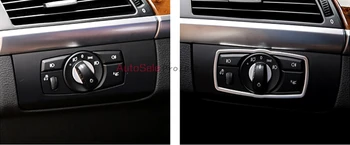 Pentru BMW X6 E71 2009 2010 2011 - Inoxidabil Crom Styling Interioară Față a Capului Comutator de Lumină de Control Cadru Decorativ Ornamental 1buc