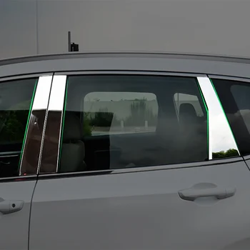 Pentru Honda CRV CR-V 2017 2018 Ferestrei Chrome Pilon Post Posturi Capac Ornamental de Turnare Ramele Garnitura Accent din Oțel Inoxidabil 6pcs