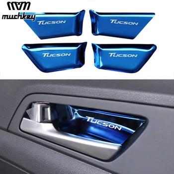 Pentru Hyundai Tucson 2016 Masina Mânerul Ușii Cotiera Interne din Oțel Inoxidabil, Tapiterie Decorare Autocolant de Acoperire Auto-Styling 4buc
