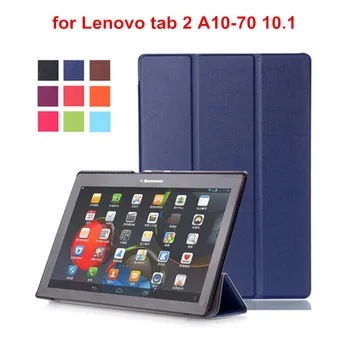 Pentru Lenovo Tab 2 A10-70 De Caz Acoperire pentru Lenovo Tab 2 A10-70F A10-70L A10-30 X30F Tableta 10.1 Piele PU Coque Caz+Folie+Stylus Pen
