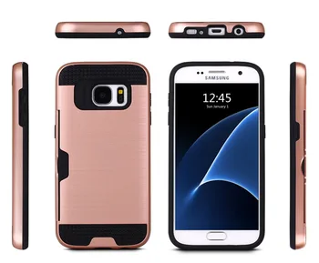 Pentru Samsung Galaxy S7 ultimii ani sansung Ultra subțire de Aluminiu Metal+ Sârmă de desen Înapoi Caz Acoperire Pentru Galaxy S7 sumsang galaxi caz