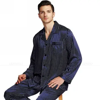 Perfect Gifts_ Mens Mătase Satin Set de Pijama Pijama, Pijamale, PIJAMALE Sleepwear Set Body U. S,S,M,L,XL,XXL,3XL,4XL Plus_3 Culori