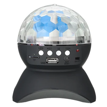 Petrecere/ Disco DJ Difuzor Bluetooth Cu Built-In Lumina de Spectacol,Scenă și Studio de Efecte de Iluminare, RGB Culoare Schimbare, LED glob de Cristal