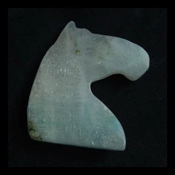 Piatră naturală Cioplită Cap de cal Hemimorphite Cabochon 36x30x7mm 10.1 g Piatră semiprețioasă Moda Bijuterii Accesorii