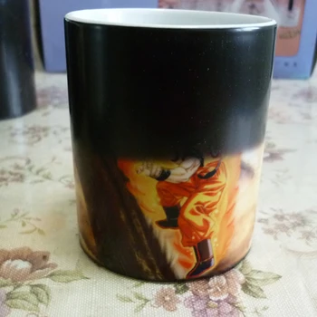 Picătură de transport maritim New Sosire Dragon Ball Z Super Saiyan Goku Cana Fierbinte, Rece, Căldură Sensibilă Schimbare de Culoare Cani de cafea ceasca de ceai