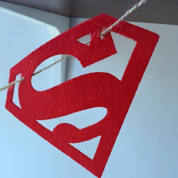 Ping Superman Petreceri 3 Metri Simțit Banner Diamant Pavilion Petrecerea de Ziua Decor Bunting alimentare cu material