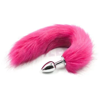 Pisica roz coada anal plug coada de vulpe coada butt plug erotice gay adult jucării sexuale pentru bărbat femeie