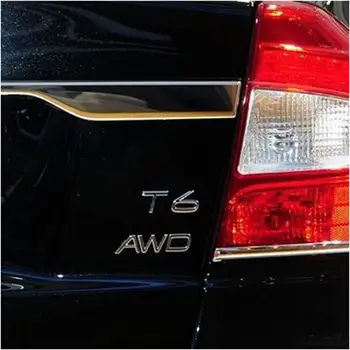 Placare cu Metal AWD T5/T6 model de masini la partea din spate a logo/capac portbagaj autocolante decorative pentru volvo v60 s60, xc60, s80 v40 xc90