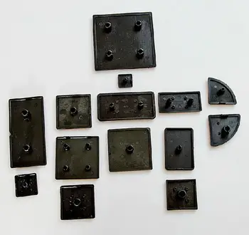 Plastic Capac De Capăt Profil De Aluminiu Negru Accesorii Pentru 8080 Pachet 20
