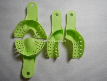 Plastic verde Dentare Impresia Tăvi Proteza Instrument 10buc /Set