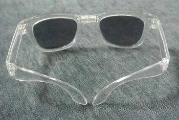 Pliere Epocă ochelari de soare Argintiu Transparent Oglindă Lentile în aer liber, Moda Barbati Femei UV400