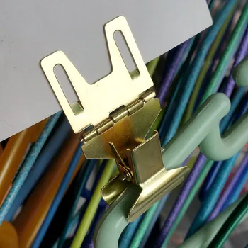 POP Metalic din Oțel Inoxidabil Pret Hârtie Semn de Carte Afișează Clipuri Titularii 3 Culori H55mm Pentru Magazin de vânzare cu Amănuntul Promotii 20buc