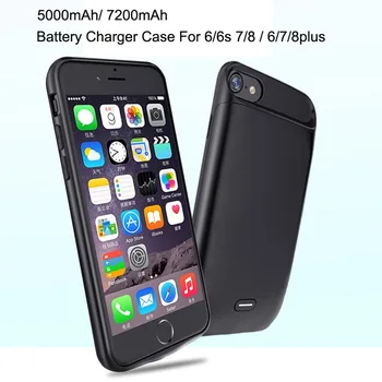 Portabil 7200mAh baterie Caz Pentru iPhone 6s 7 8 plus Power Bank Caz pentru iphone 6/7/8 5000mAh Extern Încărcător caz