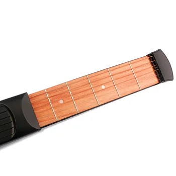 Portabil Buzunare Chitara Acustica Practice Instrument Muzical Instrument De Practică Gadget 6 String 4 Agita Model Pentru Incepatori