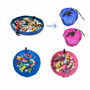 Portabil de Jucarie pentru Copii Sac de Depozitare și Covoraș de Joacă Jucării Lego Organizator Bin Cutie XL Moda Practice Pungi de Depozitare