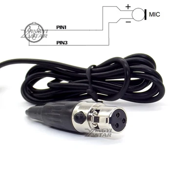 Profesionale Microfone Lapela Mini XLR 3 Pin TA3F Clip Cravată Pe Lavaliera Microfon de Rever Microfon Pentru PC Wireless Transmitator BodyPack