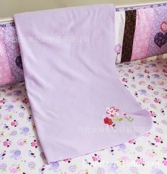 Promovare! 7PCS brodate bumbac lenjerie de pat pentru copii set ,include(bara+plapuma+capac pat+pat fusta)
