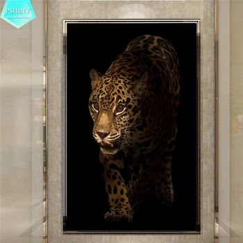 PSHINY 5D DIY Diamant broderie ghepard animale imagine completă mozaic kit rotund sau pătrat stras Diamant pictura cruce stich