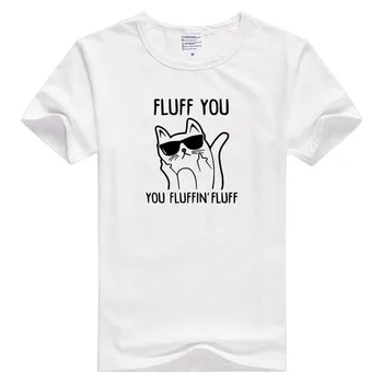 PUF TU AI FLUFFIN PUF PISICA maneca scurta pentru Bărbați T-shirt Confortabil Tricou Cool de Imprimare de Moda Teuri Noutate tee amuzant GA107