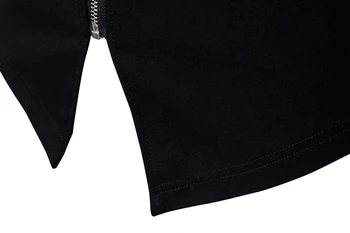 Pulover guler Barbati 2017 Moda Mozaic din Piele PU Design cu Maneci Lungi Mens Cardigan Casual Slim cu Fermoar Negru Trage Homme