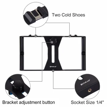PULUZ Smartphone Video Rig + LED Lumina de Studio Video + Microfon + Mini Trepied Mount Kituri cu Rece Pantof Cap Trepied pentru iPhone