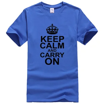 Păstrați-vă Calmul Și Carry On scrisoare de imprimare pentru bărbați T-shirt 2017 haine de vară casual harajuku tricou brand kpop hip hop de top T-shirt