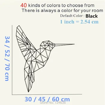 Păsări Geometrice Decorative de Perete de Arta , Geometrice, Animale, Kingfisher Decalcomanii de Efecte Vizuale 3D de Vinil Arta de Perete Personalizate, Decor Acasă
