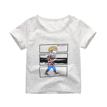 R&Z Baby Boys T-shirt 2018 Editia de Vara din Bumbac Imprimat cu Maneci Scurte Versiunea coreeană de Moda pentru Copii T-shirt pentru Copii Haine