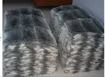 Real, natural color originale de acasă blana de iepure piele pelt covor pătură pentru tapițerie auto