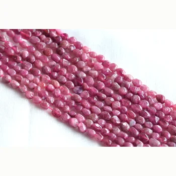 Reducere Naturale de Înaltă Calitate Autentic Turmalina Roz Nugget Margele Vrac sub Formă Liberă de 3-4mm se Potrivesc Bijuterii Colier Bratari 03683